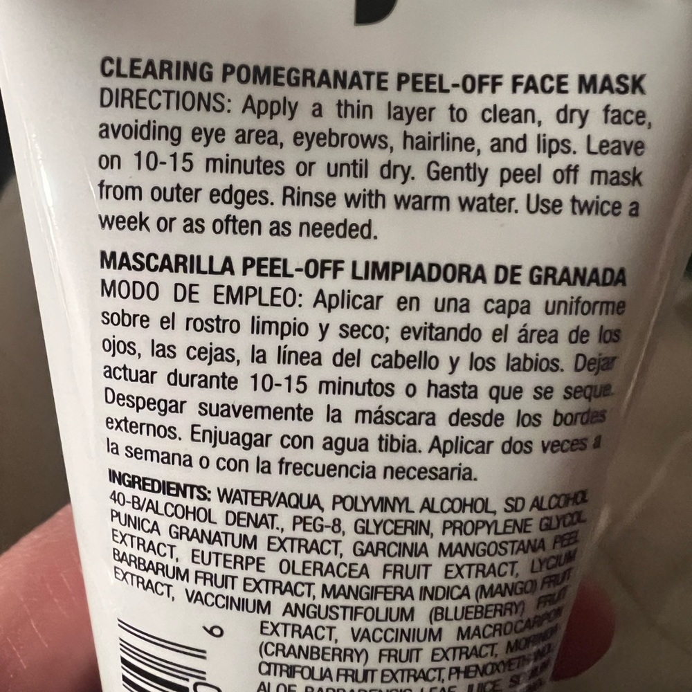 New Freeman Clearing Pomegranate Peel-Off Face Mask Rejuvenating Cleanser 1.5 oz - Picture 2 of 2